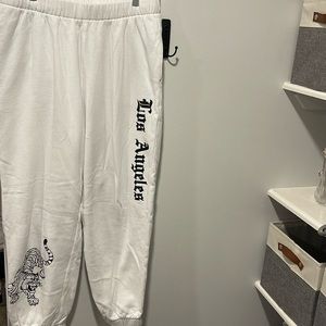 Hollister size large white sweatpants